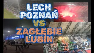 LECH Poznań vs Zagłębie Lubin 10.02.2024 Pełen Kocioł Oprawa kibiców Zagłębia!!!