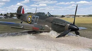 Crazy Cold Start BIG old AIRPLANE ENGINES l HAWKER HURRICANE 2