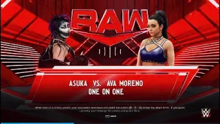 WWE Raw| Asuka vs Ava Moreno WWE2K24