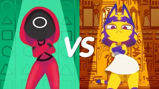 Ankha VS Squid Game Guard dance meme animation