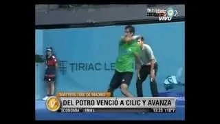 Visión Siete: Del Potro venció a Cilic y pasó a los cuartos de final del Masters 1000 de Madrid