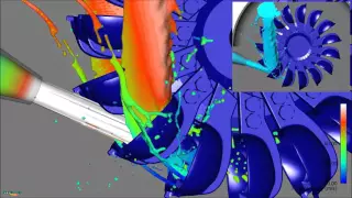 Advanced Visualization of Pelton Turbine Simulation