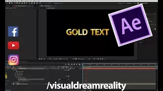 Adobe After Effects CC Tutorial: How to create Gold Text Style