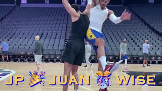 📺 Jordan Poole x Wiseman (x Juan Toscano-Anderson x Mulder) shooting victory celebration; Warriors