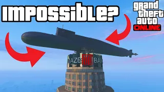 Can we park a Kosatka on top of Maze bank? - GTA Online