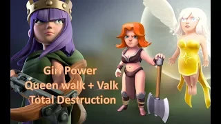 Queen Walk and Valkyrie destroy TH10 - 3 star attack strategy