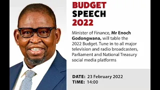 Minister of Finance Enoch Godongwana tables the Budget Speech | Live Stream 2022 | The Presidency ZA