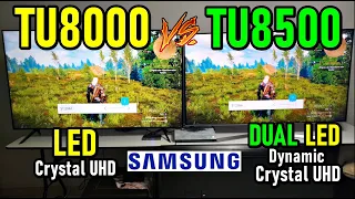 Samsung TU8000 vs TU8500: Crystal UHD LED vs Dynamic Crystal UHD DUAL LED - TELEVISORES SMART