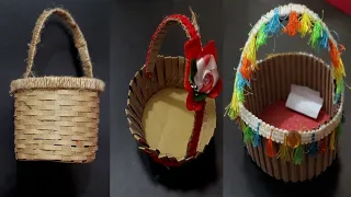 Amazing diy basket from Cardboard/Cardboard Craft ideas easy