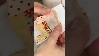 Make a tiny micro mini quilt for a Valentine’s Day card, gift tag, or more. Video on my Channel