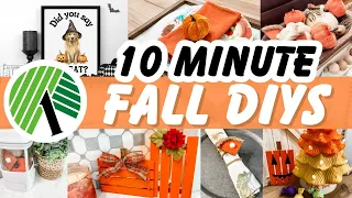 🍁10 MINUTE FALL DOLLAR TREE DIYS that will leave your house looking COZY! (SAVE MONEY on these diys)