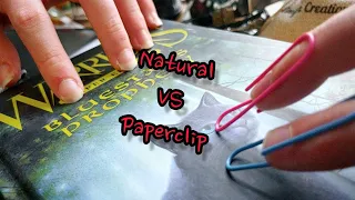 Lofi ASMR| Natural Nails Vs Paperclip Nails💅Which sounds better? Fast Tapping, Tracing, Scratching
