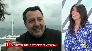 Ponte sullo Stretto, l'intervista a Matteo Salvini sul traghetto verso Reggio Calabria. Il video