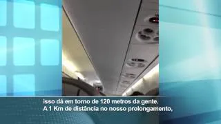 Passageiro filma momento em que piloto explica possível colisão entre aviões