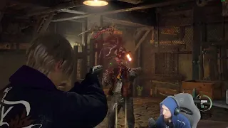 RE4R No Damage Main Game Pistol Knife Only Attempts - Professional Difficulty - PB: 23 Hits