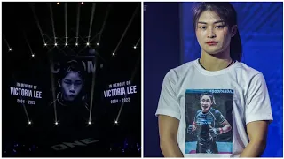 Stamp Fairtex Paid Tribute To Angela Lee's Sister Victoria Lee One Championship😭🙏