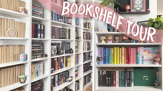 Tour of my new bookshelves 🤍 (600+ books!) | The very long and in-depth edition