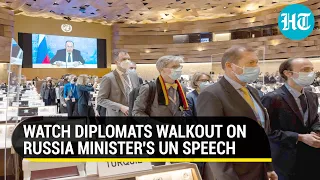 Russia embarrassed at UN; Over 100 diplomats walkout in protest during Minister's speech