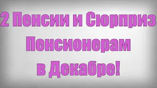 2 Пенсии и Сюрприз Пенсионерам в Декабре!