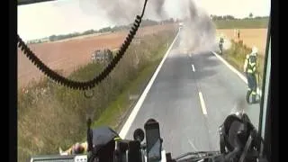 Hasiči Kralovice - Požár kamionu s vápnem Vysoká Libyně 10.8.2012
