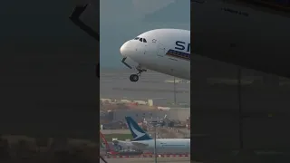 Nose gear UP ⬆️ A380 singapore airlines 😍 #shorts #viral #plane