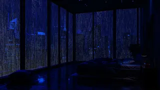 Urban Rain Symphony😴Nightly serenity under the rain in the city of Los Angeles-Rain sounds for sleep