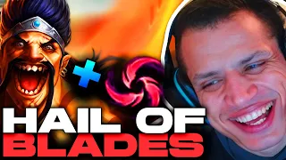 TYLER1 TRYING HAIL OF BLADES DRAVEN...