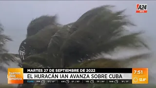 Así avanza el huracán Ian sobre la costa de Cuba I A24