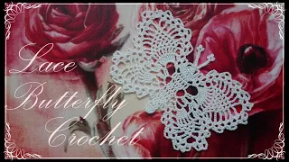 Crochet butterfly lace doily
