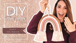 DIY EASY⎜ Macrame ⎜ 🌈 RAINBOW 🌈  by DIY MACRAME WORLD ⎜FOR BEGINNER⎜