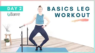 DAY 2 Barre Workout Challenge // Beginner Barre Leg Workout for Toned Thighs