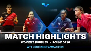 Hana Matelova/Barbora Balazova vs Prithika Pavade/Camille Lutz | WD R16 | WTT Contender Amman 2023