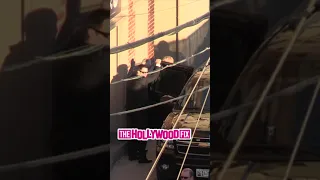 Donald Trump & The Secret Service Pull Up To Jimmy Kimmel Live! Studios In Hollywood, CA