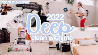 EXTREME DEEP CLEAN WITH ME 2022 // SPEED CLEANING MOTIVATION // ROOM MAKEOVER // HOMEMAKING