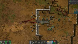 Factorio - Protecting the oil fields with a flamethrower