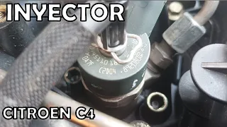 Cambio un inyector al Citroen C4 que fugaba aceite