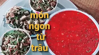 Siêu Tiết Canh Trâu.Dạ Dầy Trâu Xào Rau Muống | Biển Nguyễn ngọc |