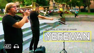 Walking Tour in Yerevan, Armenia, An evening at the End of Summer, September 10, 2023, 4K 60fps