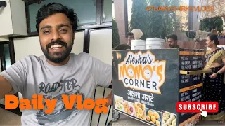 मित्राच्या New Momo’s Stall ची केली ओपनिंग || नेक्स्ट रायड्स साठी करतोय गाडीला stickering