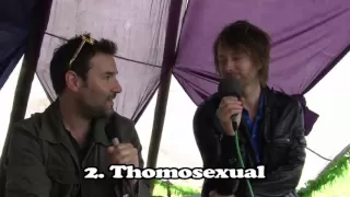 Adam Buxton and Thom Yorke at Latitude Festival