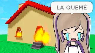 LYNA QUEMA LA CASA EN ROBLOX!!