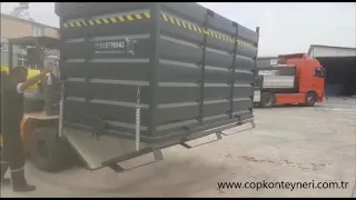 Drop bottom container, Crane bucket, Alttan açılır konteyner