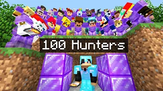 Minecraft Manhunt but it's VS 100 Netherite Hunters..