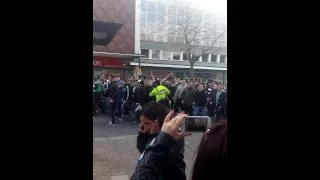 Plymouth fans tearing it up in exeter