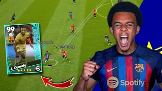 99 Rated RB J.Kounde Review !! Pes 2023 Mobile