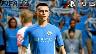 FIFA 22 PS5 - Manchester City vs RB Leipzig | UEFA Champions League