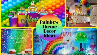 Rainbow Theme| Rainbow Theme Party Ideas| Rainbow Party Decor|2021|Birthday Decoration Ideas