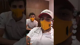 Carlos Sainz and Lando Norris live stream in Instagram (December 9 2020)