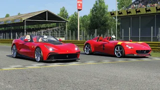 Ferrari F12 TRS vs Ferrari Monza SP2 at Monza Full Course