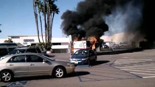 Ambulance Explodes in front of Mall